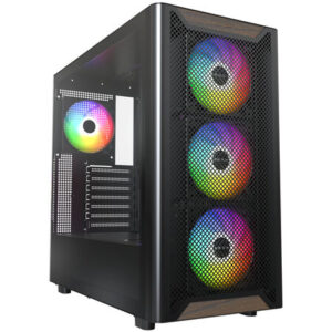 Montech XR Wood | ATX | Midi-Tower | ARGB | Tempered Glass | Črno PC Ohišje