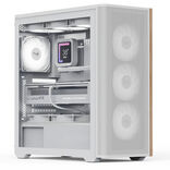 AeroCool D501A | Belo ATX Ohišje | Midi Tower | Kaljeno Steklo | Mrežasta Sprednja Stran Z Lesnim Dodatkom | USB-C | Ohišja