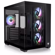 Thermaltake View 380 TG ARGB | Serija View | Dvokomorno ATX Ohišje S 4× 120 Mm ARGB Ventilatorji In Kaljenim Steklom | Črno Računalniško Ohišje
