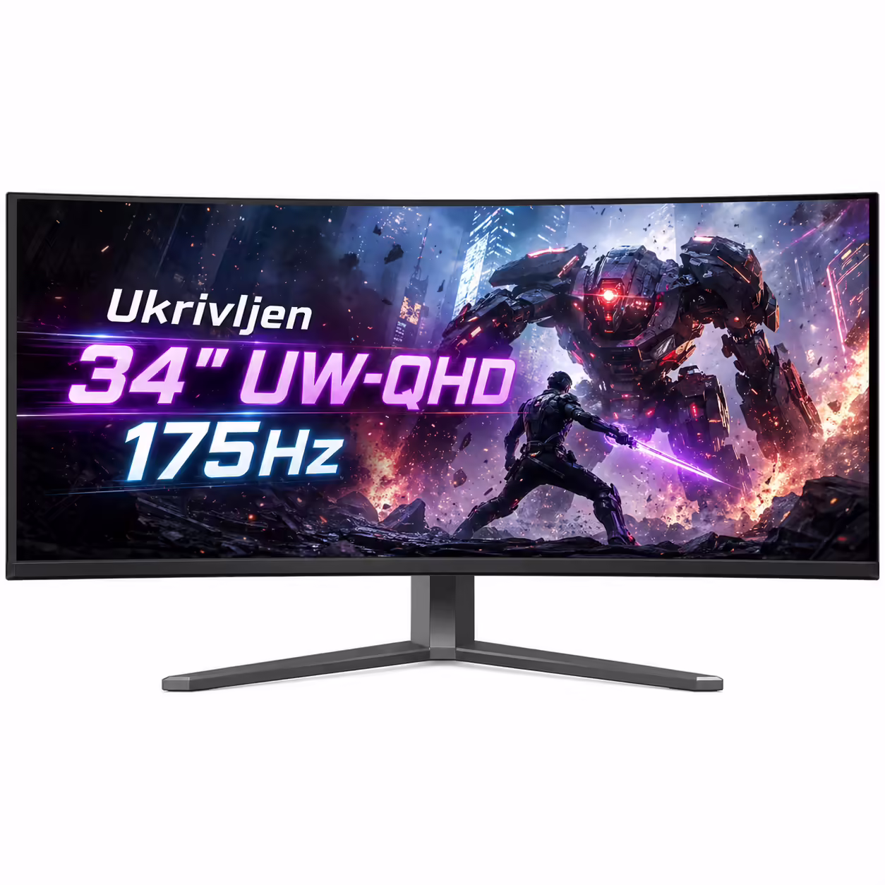 Komponentko gaming elite rtx 5070 | intel core i7-12700k | 32 gb ram | 1 tb nvme | vodno hlajenje | 34″ uwqhd 175hz ukrivljen monitor | kompo gear tipkovnica miška in podloga | gaming računalniški komplet 6 Generični ukrivljen monitor 34inch uw-qhd 175hz (685€). Png