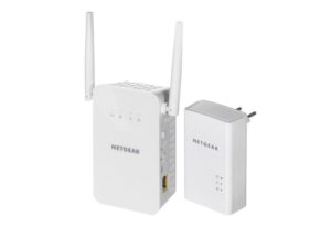Netgear PLW1000-100PES | PowerLINE WiFi 1000 | 1000 Mbps HomePlug AV2 | Gigabit Ethernet | Bela Powerline Postaja