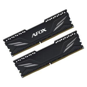 AFOX Gaming 16GB | 2x8GB DDR4-3200 | CL16 XMP 2.0 | Črn Hladilnik | RAM Pomnilnik