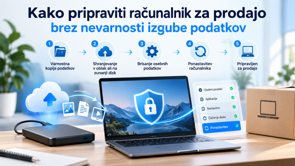 Kako pripraviti računalnik za prodajo brez nevarnosti izgube podatkov