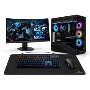 Komponentko Gaming Elite RTX 5070 | R7 5800X | 32 GB RAM 1 TB NVMe | 23,6" FHD 165Hz Ukrivljen Monitor | Kompo Gear Tipkovnica Miška In Podloga | Gaming Komplet