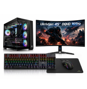 Komponentko Gaming Ultra RX 9070 XT | Ryzen 7 9850X3D | 32 GB RAM | 2 TB NVMe | Ventilatorji Za Računalnik | 45″ DQHD 165Hz Ukrivljen Monitor | Kompo Gear Tipkovnica Miška In Podloga | Gaming Računalniški Komplet