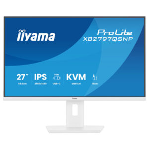 Iiyama ProLite XB2797QSNP-W1 | 27" QHD IPS | USB-C 96W Dock KVM RJ45 | Bel Monitor