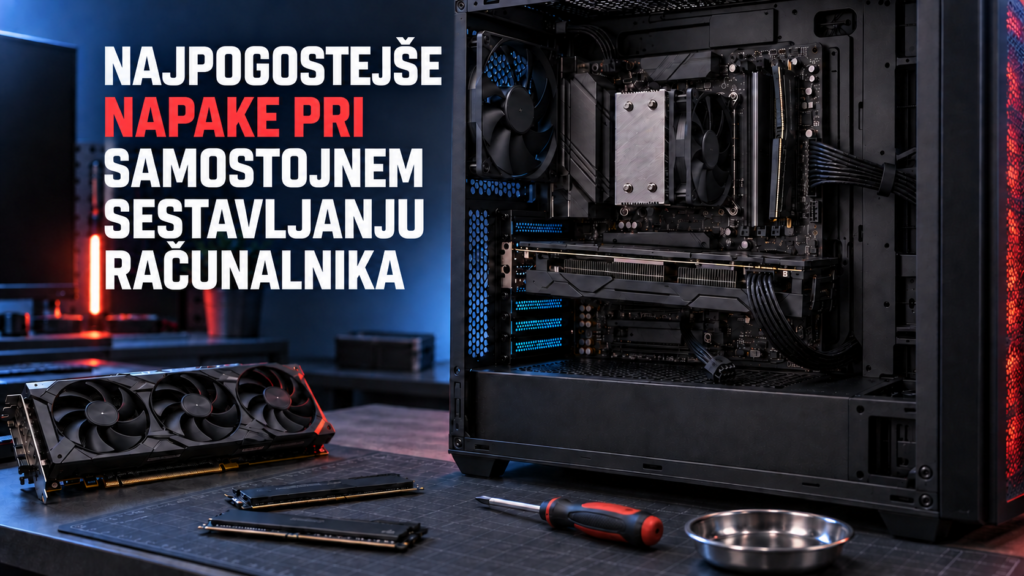 Najpogostejše napake pri sestavljanju računalnika