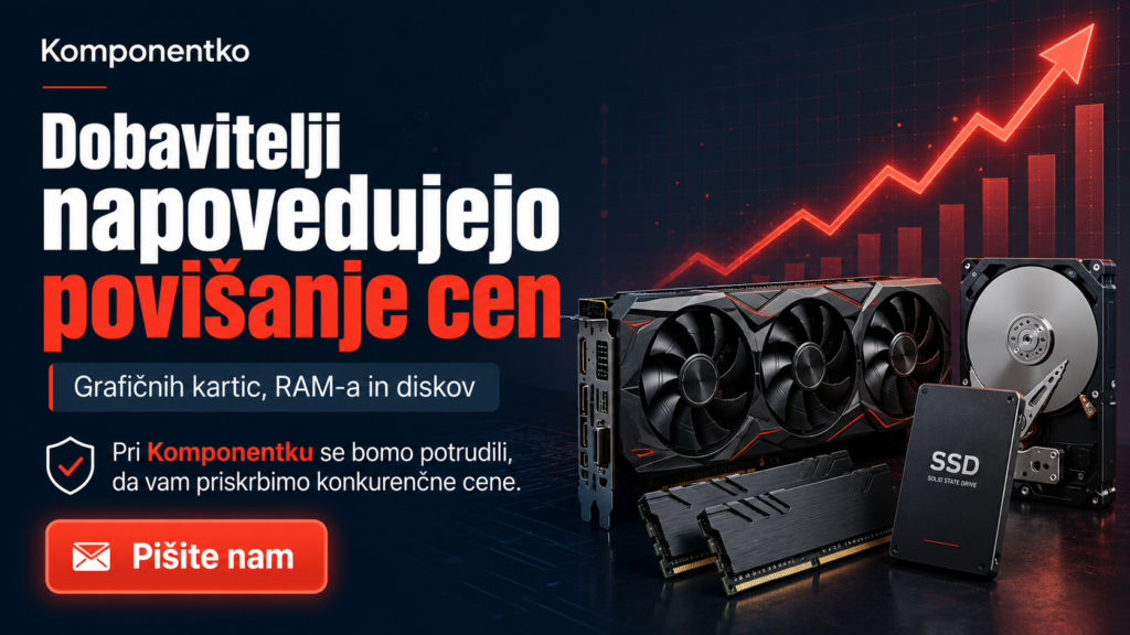 Podražitev računalniških komponent: grafične, ram in ssd