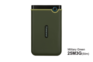 Transcend StoreJet 25M3G | 1TB | 2,5" USB 3.1 Gen 1 | Vojaško Zelena In Siva | Zunanji Trdi Disk