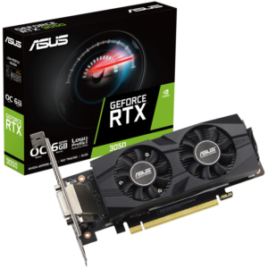 ASUS GeForce RTX 3050 Low Profile O6G | 6GB GDDR6 | OC Edition | Low Profile | Grafična Kartica
