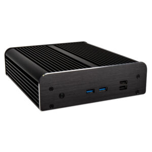 Akasa Newton S7D | OEM | Črno Aluminijasto Pasivno Ohišje Za Intel NUC 7 | 2.5" SATA | VESA | Serijski Port | UCFF Ohišje