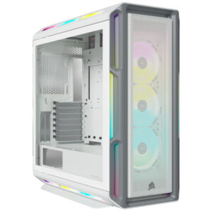 Corsair iCUE 5000T RGB | ATX | Kaljeno Steklo | Belo Računalniško Ohišje