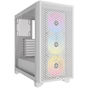 Corsair 3000D Airflow RGB | Midi-Tower | Kaljeno Steklo | Bela | Računalniško Ohišje