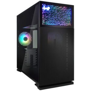 InWin N127 | Midi-Tower | Tempered Glass | ARGB | USB-C | Schwarz | Računalniško Ohišje