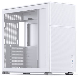 Jonsbo D41 Mesh White | ATX In Micro-ATX Ohišje | Mesh Sprednja Stranica | Kaljeno Steklo | USB-C | Belo Računalniško Ohišje