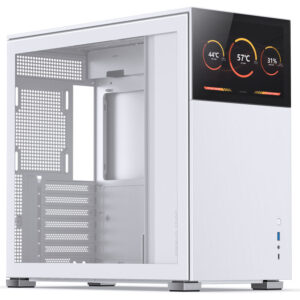 Jonsbo D41 Screen | 8-Palčni LCD Zaslon 1280 x 800 | Kaljeno Steklo | Bela | ATX PC Ohišje