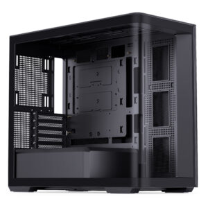 Jonsbo D300 | M-ATX | 270° Panoramsko Kaljeno Steklo | USB-C | Podpora Za 360 mm Radiator | Črno Računalniško Ohišje