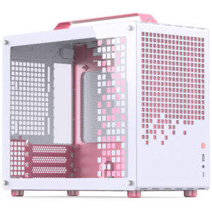 Jonsplus Z20 | Micro-ATX | Bela Roza | Kaljeno Steklo | Računalniško Ohišje z Ročajem