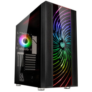 Kolink Unity Adapt ARGB | USB-C | Kaljeno Steklo | 420 mm Radiator | Črno Mid-Tower Ohišje