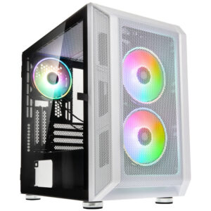 Kolink Citadel Mesh RGB White | Micro-ATX | ARGB | Kaljeno Steklo | Bela | PC Ohišje