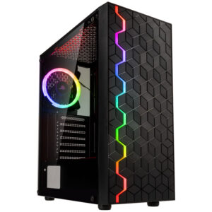 Kolink Inspire K8 | ARGB | Tempered Glass | ATX Micro-ATX Mini-ITX | Črno Računalniško Ohišje