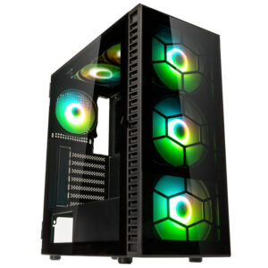 Kolink Observatory HF Plus Glass ARGB | 6x PWM ARGB Ventilatorji | ATX | Tempered Glass | Črno Ohišje