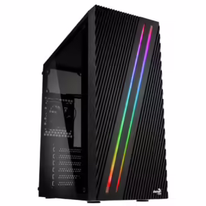 Aerocool Streak | RGB Mid Tower | ATX Micro-ATX Mini-ITX | Akrilno Okno | Črno Gaming Ohišje
