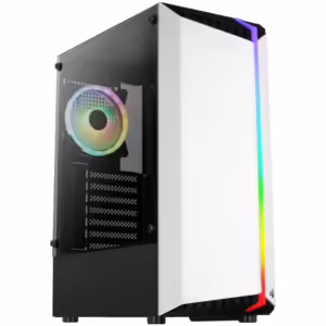 Aerocool Bionic v2 | Midi-Tower | RGB | Kaljeno Steklo | Črno-Bela | Računalniško Ohišje
