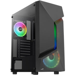 Aerocool Scape-G-BK-V3 | Tempered Glass | ARGB | ATX Micro-ATX Mini-ITX | Črno Računalniško Ohišje