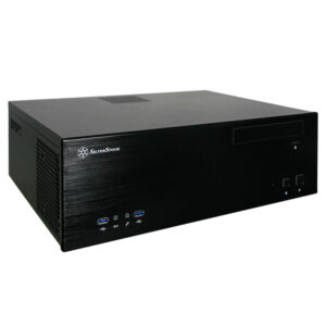 SilverStone SST-GD04B Grandia Desktop | USB 3.0 | Micro-ATX Mini-DTX Mini-ITX | 3x 120 mm | 8 mm Aluminijasta Sprednja Plošča | Črno HTPC Ohišje