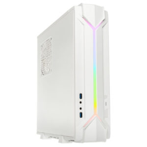 SilverStone Raven Z RVZ03W-ARGB | Bela | Mini-ITX HTPC | ARGB Osvetlitev | ATX Napajalnik | GPU Do 330 mm | Slim Ohišje