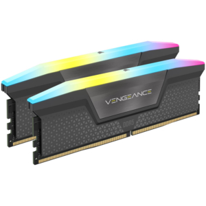 Corsair Vengeance RGB CMH32GX5M2B5200Z40K | 32GB 2x16GB DDR5 5200MHz CL40 AMD EXPO Intel XMP Siv | RAM Pomnilnik