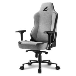 Sharkoon SKILLER SGS40 Fabric | Črno Siva | 4D Nasloni Za Roke | Nagib 90°–160° | Nosilnost 150 Kg | Gaming Stol