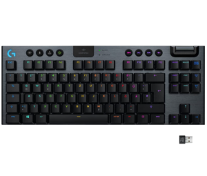 Logitech G915 LIGHT SPEED | SLO Šumniki | TKL brezžična mehanska igralna tipkovnica brez številčne tipkovnice, taktilno stikalo GL-button z nizkim profilom LIGHTSYNC RGB, izjemno tanka, več kot 40 ur delovanja baterije, postavitev QWERTY