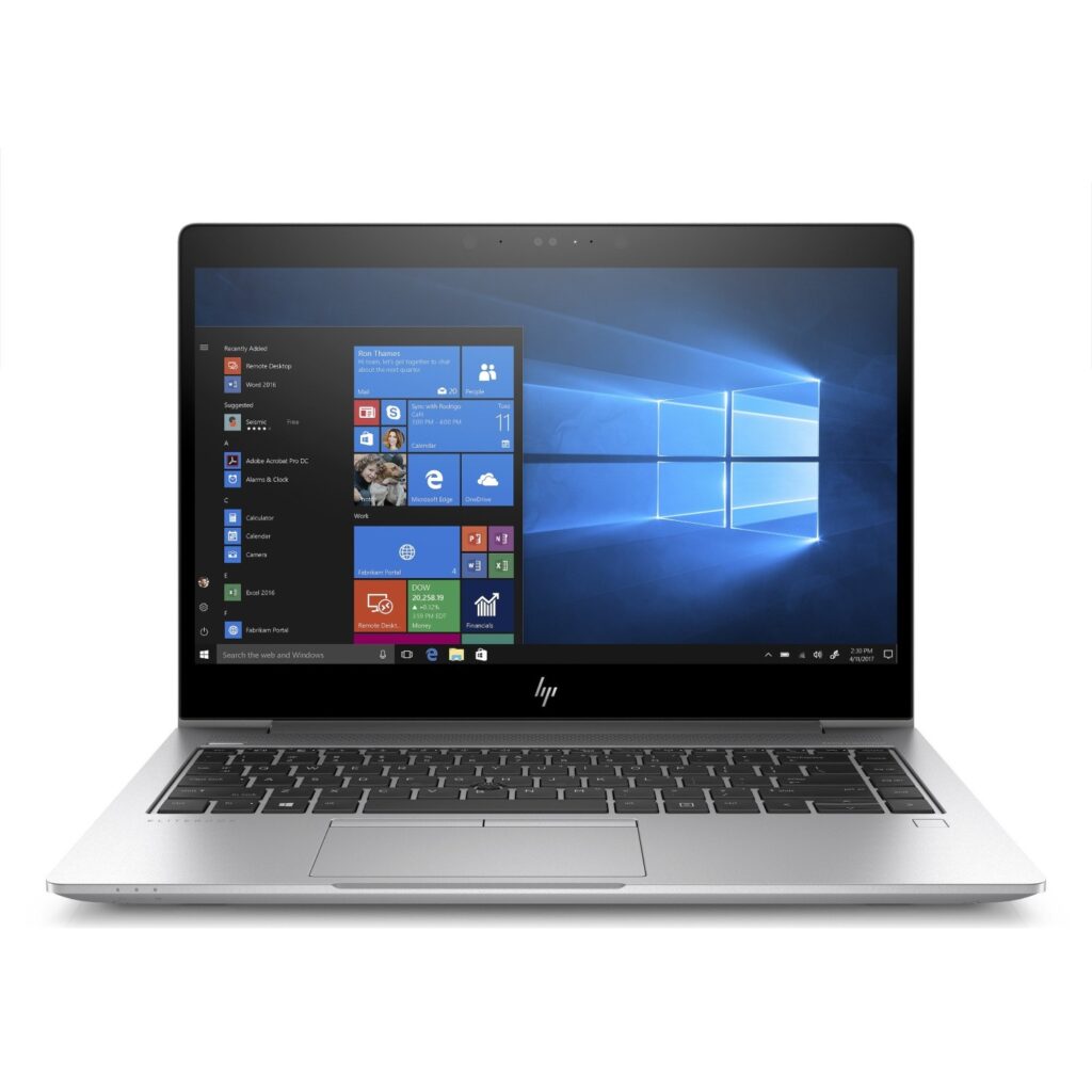 Vodič 2026: kateri je najboljši poslovni prenosnik za vaše delo? 5 Srebrn poslovni prenosnik hp elitebook 840 s prikazom varnostnih funkcij.