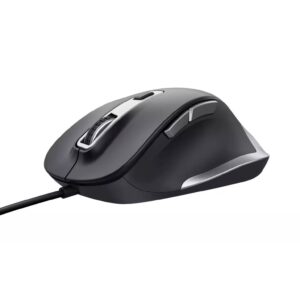 Trust Fyda Eco | Žična | Ergonomska | 6 Gumbov | 600–5000 DPI | Črna Miška