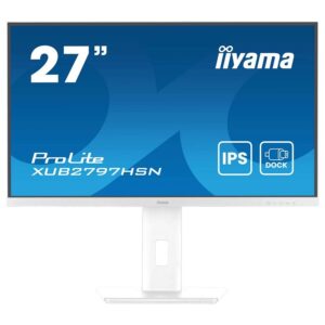 Iiyama ProLite XUB2797HSN-W2 | 27 Palcev | Full HD IPS | USB-C Dock 65W | HDMI | DisplayPort | RJ45 LAN | 100Hz | 1ms | Beli Poslovni Monitor