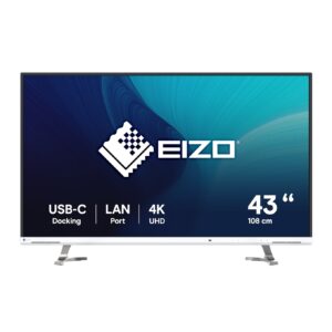 EIZO FlexScan EV4340X-WT | 42.5" 4K IPS | USB-C 94W RJ-45 | 2xHDMI DP | Bel Poslovni Monitor