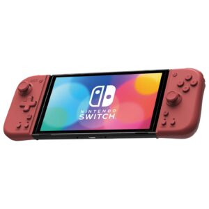 HORI Split Pad Compact | Apricot Red | Ergonomski Handheld Kontroler Z Zadnjima Gumboma In Turbo Funkcijo | Za Nintendo Switch In OLED | Gaming Kontroler