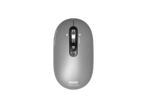 PORT Connect PURE | Bluetooth Polnilna Miška | USB-C | 3200 DPI | Tiha | Siva | Računalniška Miška