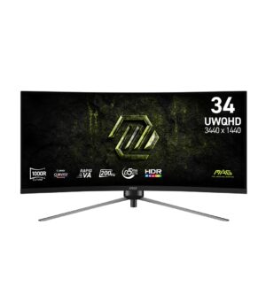 MSI MAG 345CQRF E20 | 34" 86,36 Cm Ukrivljen UWQHD 21:9 | Rapid VA 200Hz 0,5ms HDR Ready | DP HDMI | Gaming Monitor