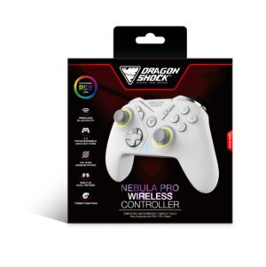 Dragonshock Nebula Pro White | Bluetooth In USB-C | RGB Osvetlitev | Programabilni Gumbi | Za Nintendo Switch | Gamepad