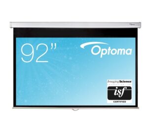 Optoma DS-9092PWC | 92" 16:9 | Ročno Izvlečno Projekcijsko Platno | Stenska Ali Stropna Montaža | Projekcijsko Platno