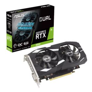 ASUS Dual GeForce RTX 3050 OC | 6GB GDDR6 96-Bit | DVI HDMI DisplayPort | Grafična Kartica