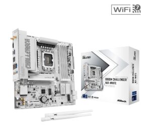 ASRock B860M Challenger WiFi White | LGA1851 | Intel B860 | DDR5 8666+ | Wi-Fi 7 | mATX Matična Plošča