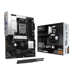 ASRock B650 Rock WiFi 7 | AM5 ATX | DDR5 8000+ OC | PCIe 5.0 | Wi-Fi 7 2.5G LAN | Matična Plošča