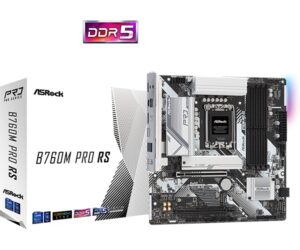 ASRock B760M Pro RS | Intel B760 LGA1700 | DDR5 7200+ OC | PCIe 5.0 | HDMI DP | mATX Osnovna Plošča