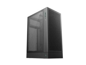 DeepCool CH170 PLUS | MicroATX Mini-Tower | Vertikalno Ohišje | Kaljeno Steklo | USB-C | Črno | Računalniško Ohišje