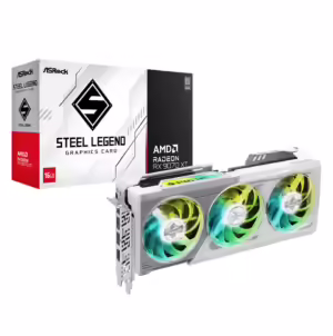 ASRock RX 9070 XT Steel Legend 16GB | GDDR6 | 3 Ventilatorji | Gaming Grafična Kartica