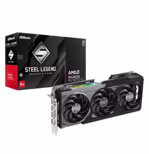 ASRock RX 9070 XT Steel Legend Dark 16GB | 3 Ventilatorji | Grafična Kartica
